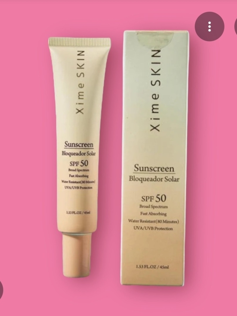 Xime Skin Sunscreen SPF 50 1.53fl oz BNIB